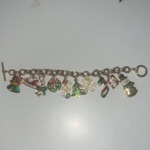 Christmas Gold Charm Bracelet